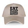 Роскошная кепка, модная хлопковая солнцезащитная шляпа унисекс, EAT SLEEP KICKBOX REPEATAHX, новая регулируемая шляпа, мужские бейсболки в простом стиле