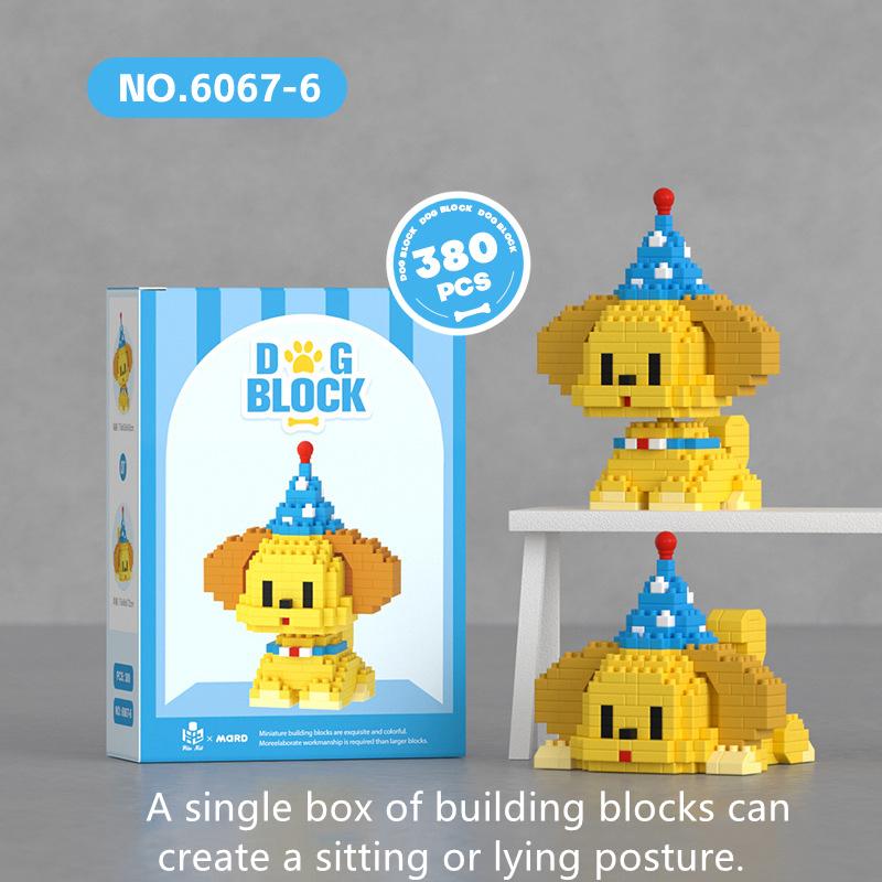 Креативная и интересная серия мини-щенков Строительные блоки Детские развивающие игрушки-конструкторы Мультяшные украшения Подарки на день рождения