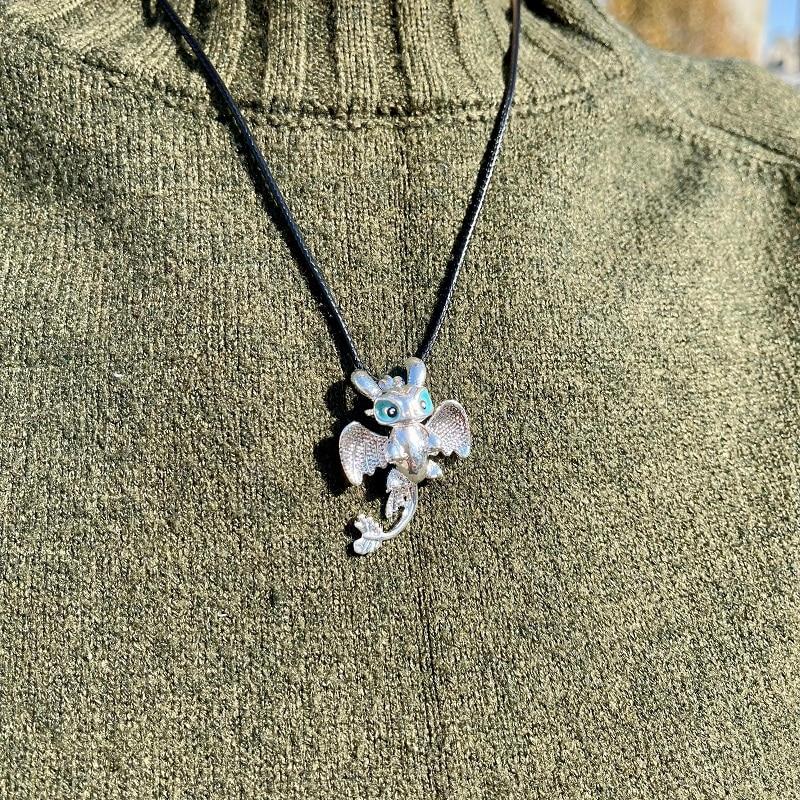 Fashion Cartoon Dragon Pendant Men and Women Cute Couple Party Banquet Gift Necklace Trendy Jewelry Choker Necklace