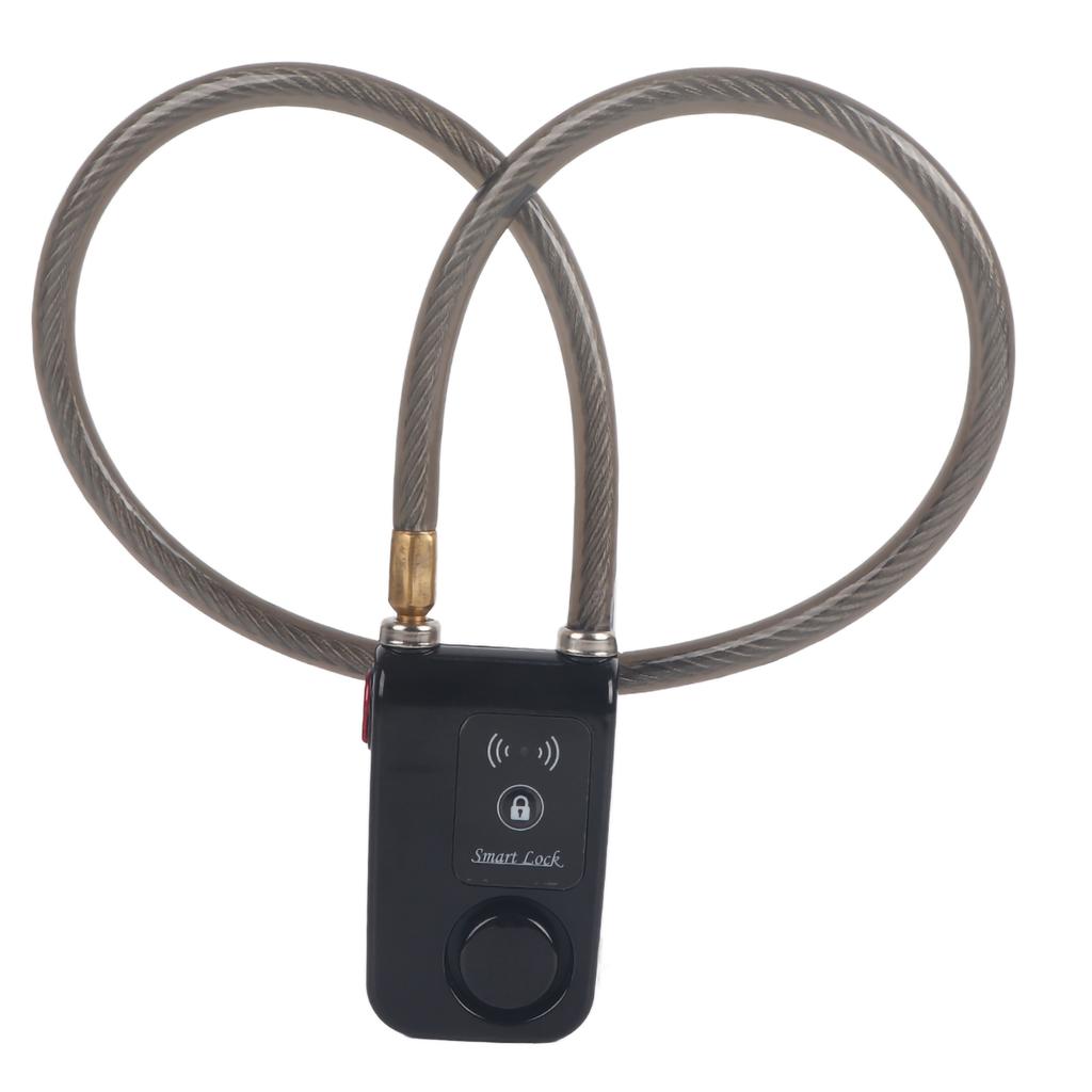 Управление через приложение Bluetooth Smart Lock Противоугонная сигнализация с цепочным замком и сигнализацией 105 дБ (черный)