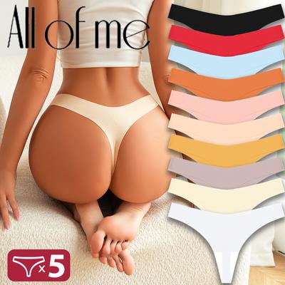 5 шт./компл. сексуальное нижнее белье стринги женские Т-образные трусики бесшовные трусы с низкой талией 10 цветов женские трусики бикини XS-XL