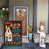 1pc Vintage House Floral Religious Garden Flag - Polyester, 30.48x45.72 cm, Outdoor Yard Decor