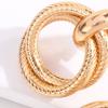 2 шт. женские серьги изысканного качества изготовления модные элегантные серьги с двойными кольцами из сплава для повседневной носки