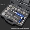 24-Piece Pneumatic Brake Cylinder Tool for Piston Adjustment and Brake Pad Replacement