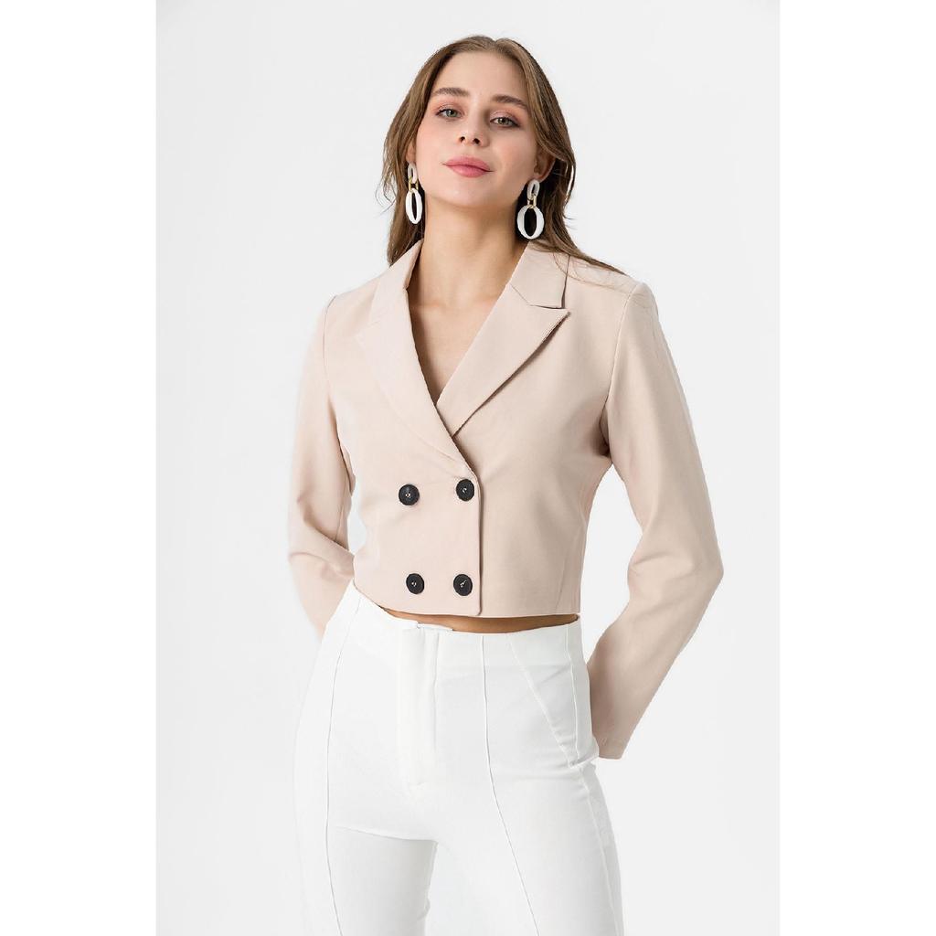 Women's Short Button-closed Blazer Jacket 245071 -