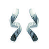 [J5436] - Silver 'Choreography' Silver Earrings - 12x5 Mm