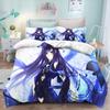 Токисаки Куруми Date A Live Аниме Комплект пододеяльника 3D Готический Лолита Принт Постельное белье Комплект из 3 предметов с наволочками Для Отаку Подростков