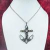 Rose Quartz Pendant Gemstone Jewelry Anchor Pendant Copper Wire Wrapped Jewelry
