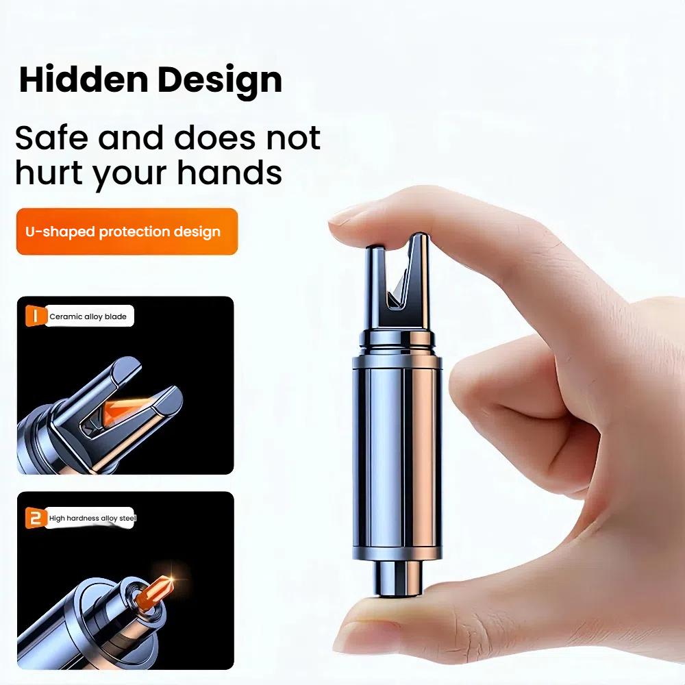 Emergency Car Escape Tool - Spring-Loaded Window Breaker & Seatbelt Cutter, Life-Saving Safety Hammer for Vehicle Emergencies