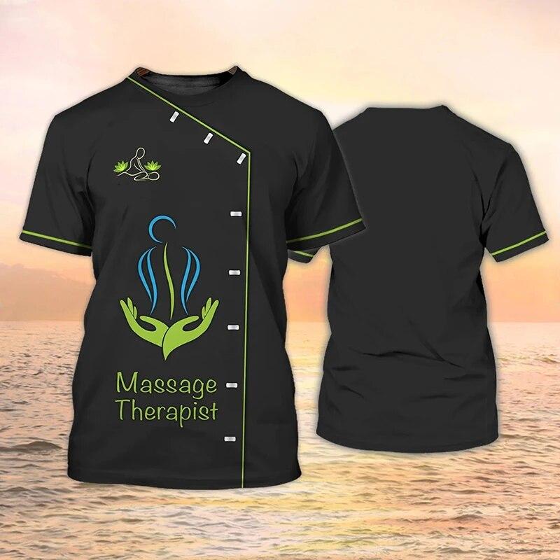 Massage Therapist 3D Print T-shirt Uniform Workwear Woman Men Streetwear T Shirts Harajuku Tees Tops Unisex Oversized Clothing
