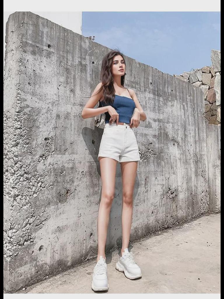 Летние шорты А-силуэта из белого денима с высокой талией 2021 года для женщин – свободный, облегающий крой