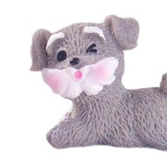 4 шт. миниатюрные фигурки щенков, украшение в виде мини-шнауцера, украшение на приборную панель автомобиля, статуя собаки из смолы для сада фей, бонсай, офисный стол