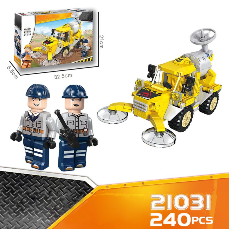 Construction Engineering Vehicle Building Blocks Toys Plastic Small Particles Diy Assembled Toys For