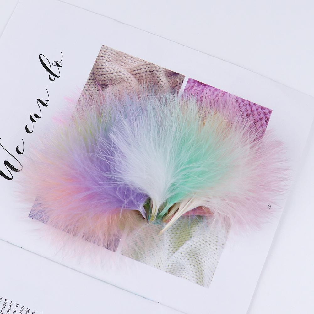 8-12Cm Colord Turkey Feathers Natural Marabou Fly Tying Marabou Plumes For Craft Jewelry Making Decor