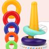 Stackable Stacking Rings Babies Toy Sensory Stacking Plugging Toy Develop Cognition Ability
