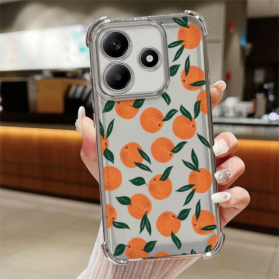 Cartoon Orange Phone Case for Xiaomi Redmi Note 9S 13 10 Lite 10s 14 10 Pro 11s 11 12 Pro 9Pro Soft Cover