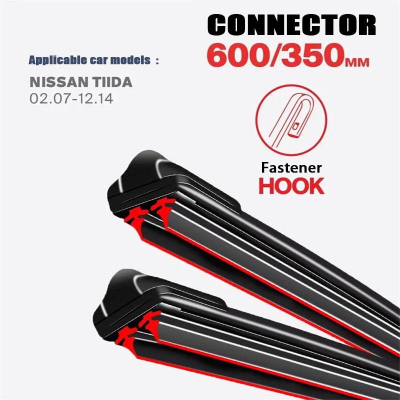 Hook Wiper Blades 600/350mm (24"+14") for Nissan Tiida & Compatible Models