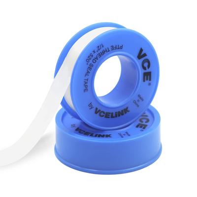 VCE PTFE уплотнительная лента для воды, масла и тепла 12мм x 13м x 2 рулона Смесители, краны, душевые лейки, устойчивая, синяя, 0.09мм,