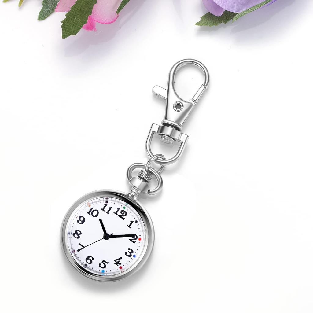 Часы-клипса для медсестры, аналоговые часы-брелок с карабином, карманные часы, водонепроницаемые, модные аксессуары для активного отдыха