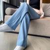 Лето 2025 г. Женские брюки Tencel с широкими штанинами и высокой талией Ice Silk