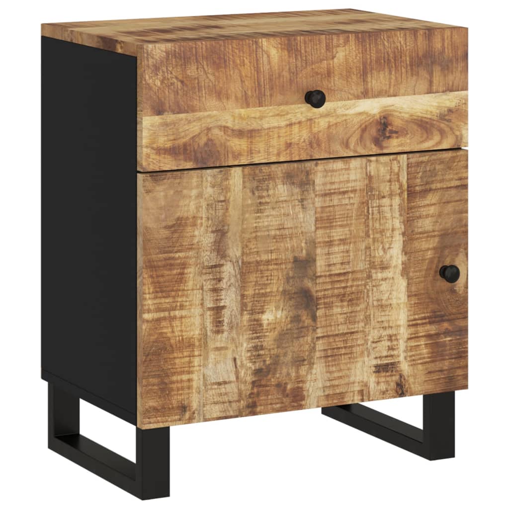 Nightstand 50x33x60 cm Solid Mango Wood & Engineered Wood