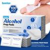 100 Pieces of Disposable Alcohol Cotton Pads Can Be Used for Cleaning, Lens and Ear Piercing Sterilization