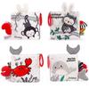 Baby Early Education Can't Tear  Black and White Tail Cloth Book 0-1 Year Old Baby Visual