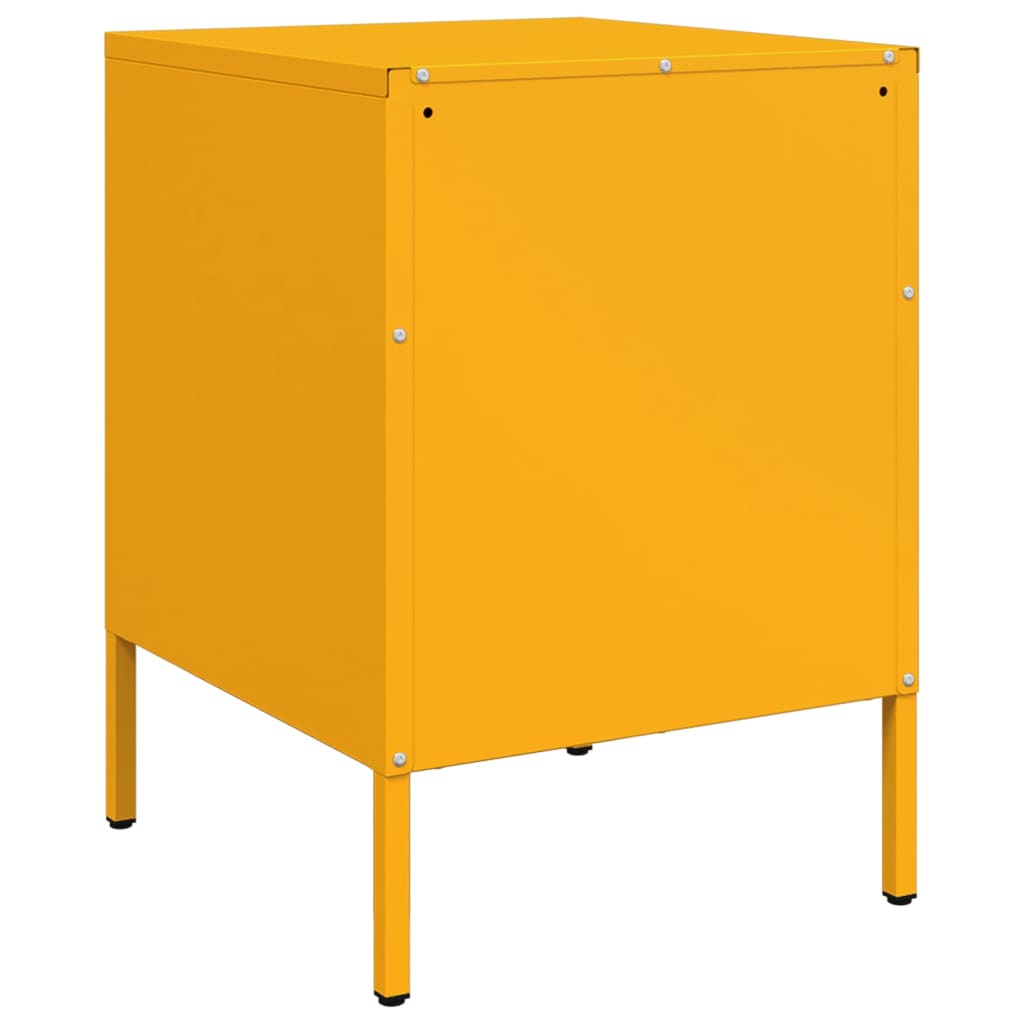 Nightstand Mustard Yellow 36 x 39 x 50.5 cm Steel