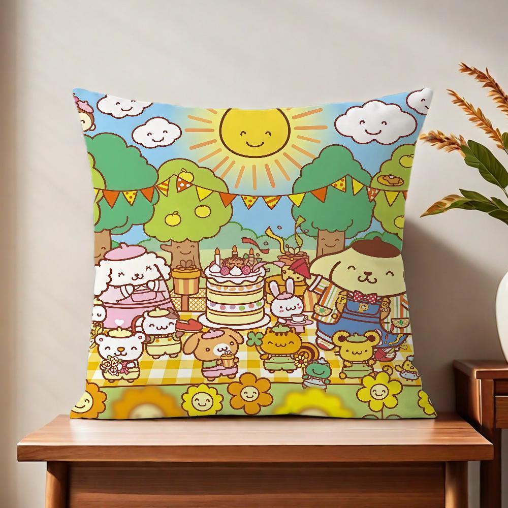 PPom CUTE PPom PPurin cushion cover For Pillow Printing Sofa Decoration Home Car Room Coffee Shop Office Nordic Simplicity