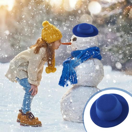 Felt Mini Top Hats Small Snowman Decoration for Christmas Dolls DIY Projects Handmade Baby Toppers Garland Decor