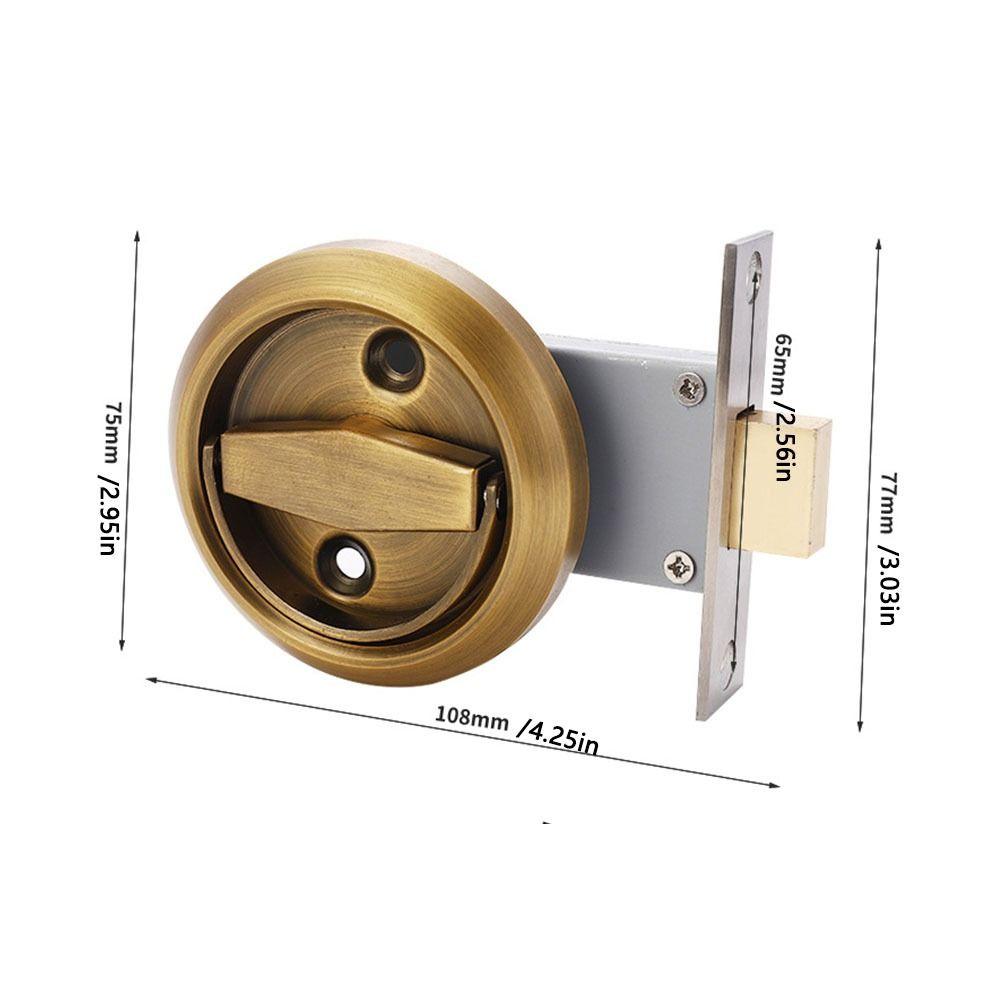 Wardrobe Furniture Lock Bolt Recessed Door Handle Lock Wardrobe Pulls Cabinet Knob Pull Ring Lock