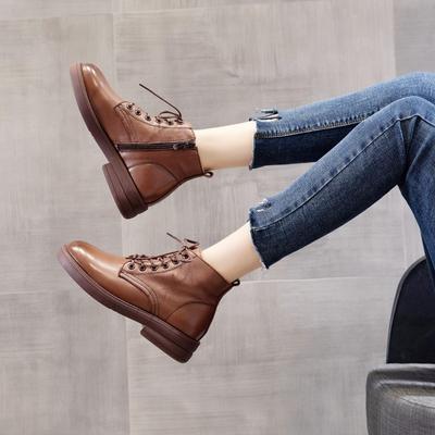 Ботинки Martin Vintage из натуральной кожи, повседневные короткие ботинки