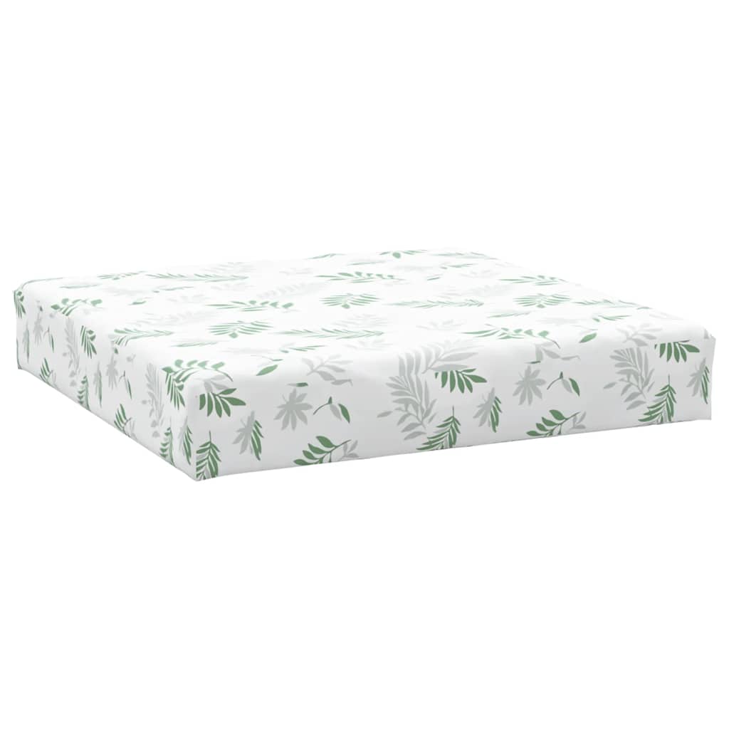 2 Piece Pallet Cushion Set Leaf Pattern Oxford Fabric