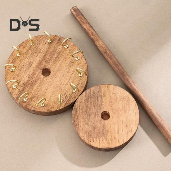 Standing Necklace Holder Jewelry Organizer with Hooks Wooden Base Headband Organizer Display Stand for Girls Necklaces Bracelets