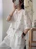 Linen Women's Retro Embroidered Stand Collar Shirt - Summer 2026 Short Sleeve