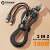 100 Вт USB на Type C 4-в-1 Кабель Быстрая Зарядка Четыре Порта USB C Дата Кабель Провод Для iPhone 17 16 Huawei Xiaomi OPPO Switch
