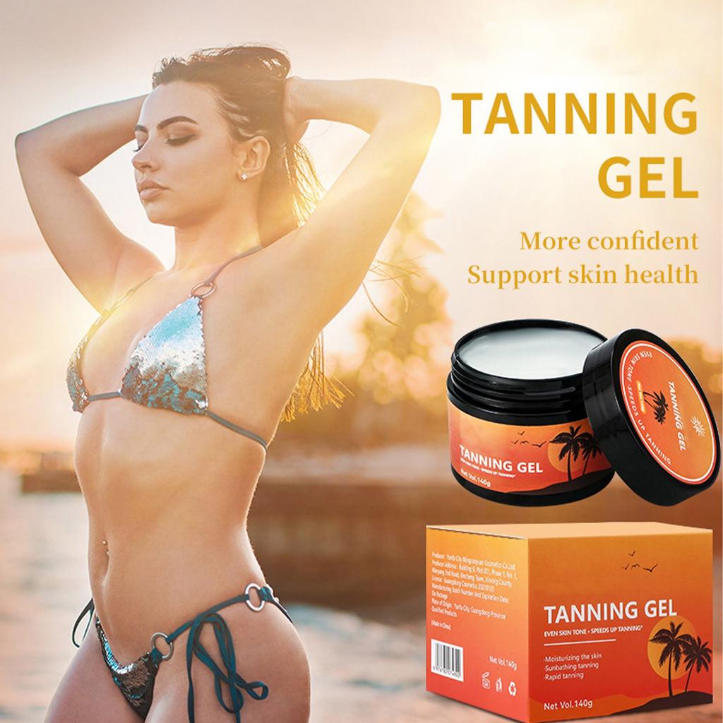 Бальзам-ускоритель загара, бальзам-бронзатор для загара, бальзам для загара для солярия, для потрясающего загара для тела и лица 140 г