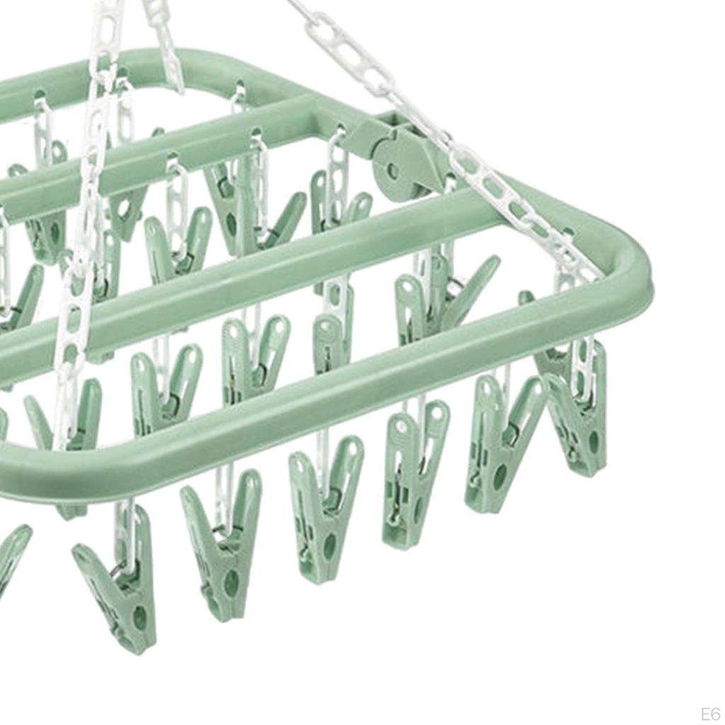 Сушилка для одежды, вешалка для носков, 32 зажима, вешалки для домашнего хранения, подвесная корзина для нижнего белья