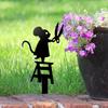 1pc Metal Scissor Mouse Decorative Garden Stakes Outdoor Ornament Garden Flower Bed Yard Lawn Patio Outdoor Decoration Aesthetic