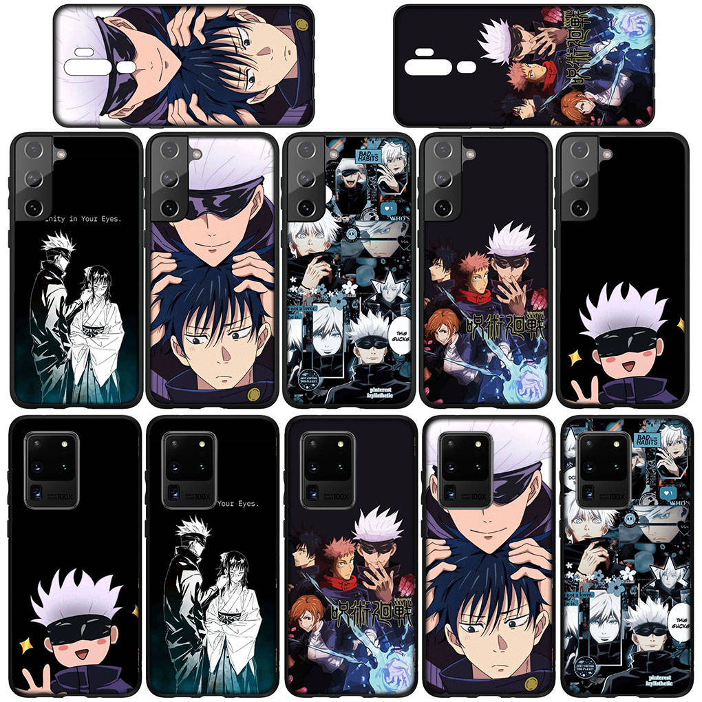 Чехол для телефона Samsung Galaxy S24 S23 iPhone 16 15 14 Xiaomi Redmi Note 13 12 11 Plus 9 Pro Max XR OPPO Huawei Gojo Satoru Anime Jujutsu Kaisen Cover
