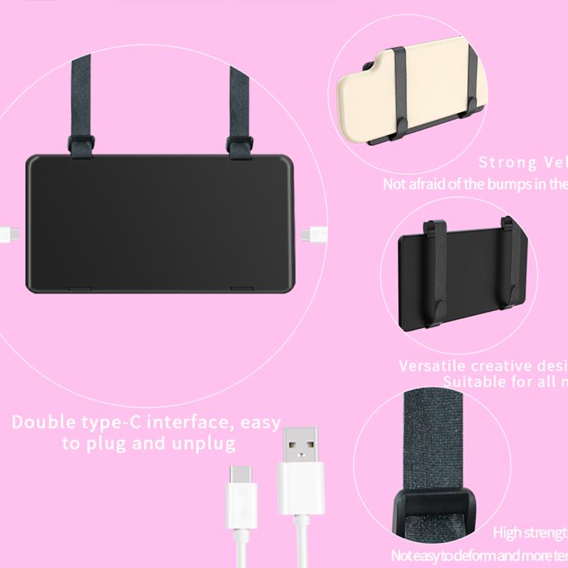 USB Interface Rechargeable Car Visor Mirror Personalized LED Car Vanity Mirror for Makeup Cosmetic Mirror with Light