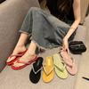 Retro Flat-bottomed Slippers Women's Shoes Summer Wear Seaside Cool Slippers Fashionable Red Flip-flops