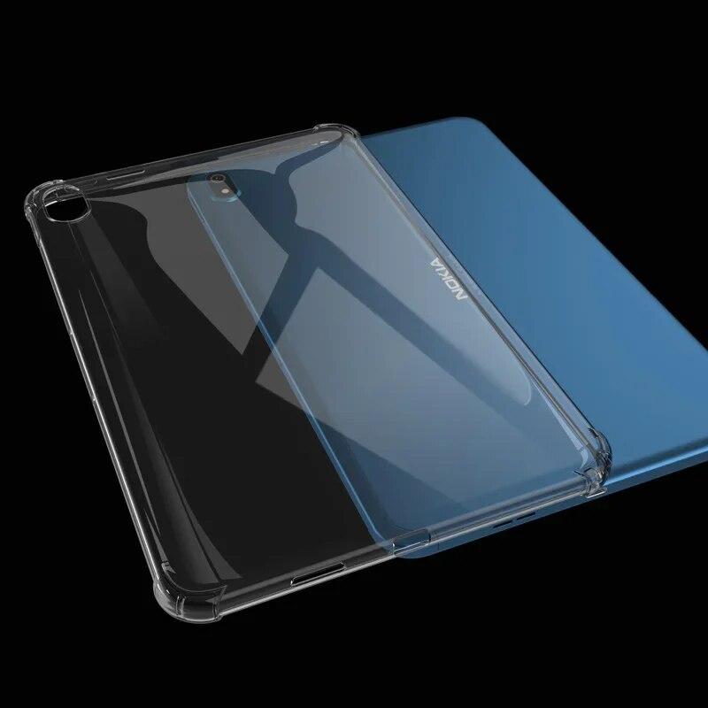 Чехол для Nokia T20 2022, 10,4 дюйма, прозрачные подушки безопасности, мягкий силиконовый защитный чехол из ТПУ, противоударный чехол Fundas Shell Skin