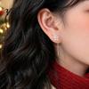 Sparkling Winter Jewelry 1 Pair Snowflake Earrings for Women, Dangle Earrings, Long Daily Commuter Fashion Chain Ear Line Drop Minimalist Christmas
