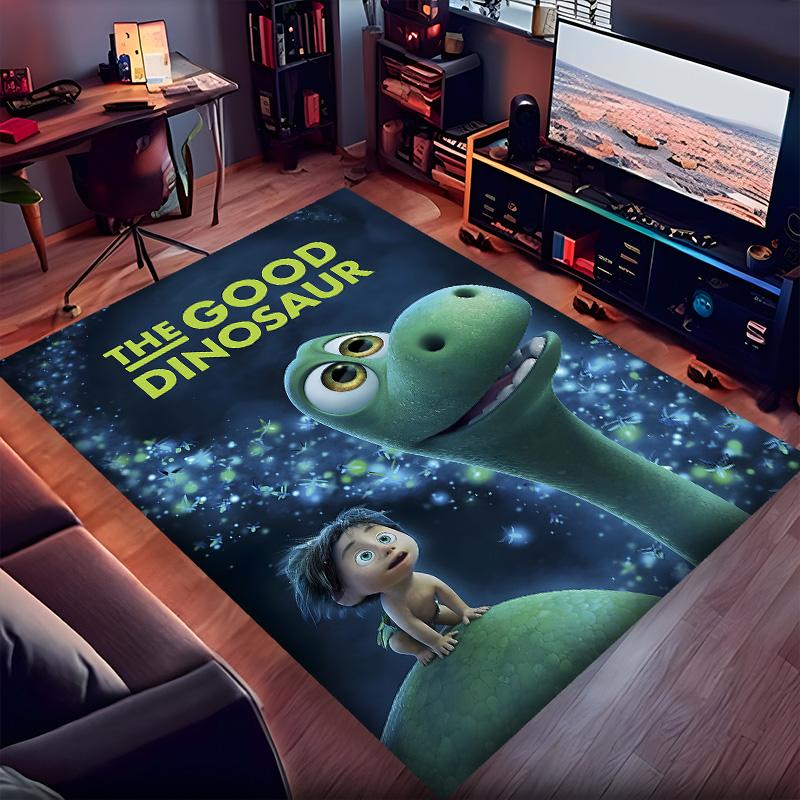 Good Dinosaur Polyester Carpet, Soft Indoor Mat for Office Chair, Living Room, Computer Desk - Decorative Home Office Rug Design