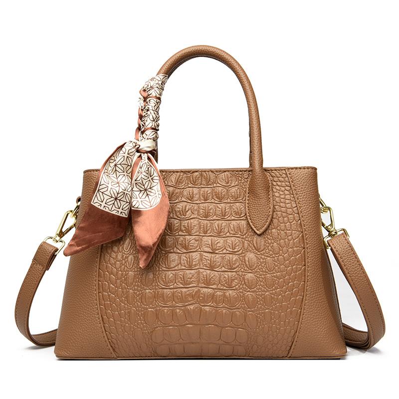Женская простая сумка через плечо из крокодиловой кожи, большая вместительная дорожная сумка, женская сумка-мессенджер, роскошные модные сумки-тоуты