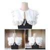 Lace Flower Trim False Collar for Women Girl Elegant Detachable Faux Collar Half Shawl Blouse Collar Clothes Accessories
