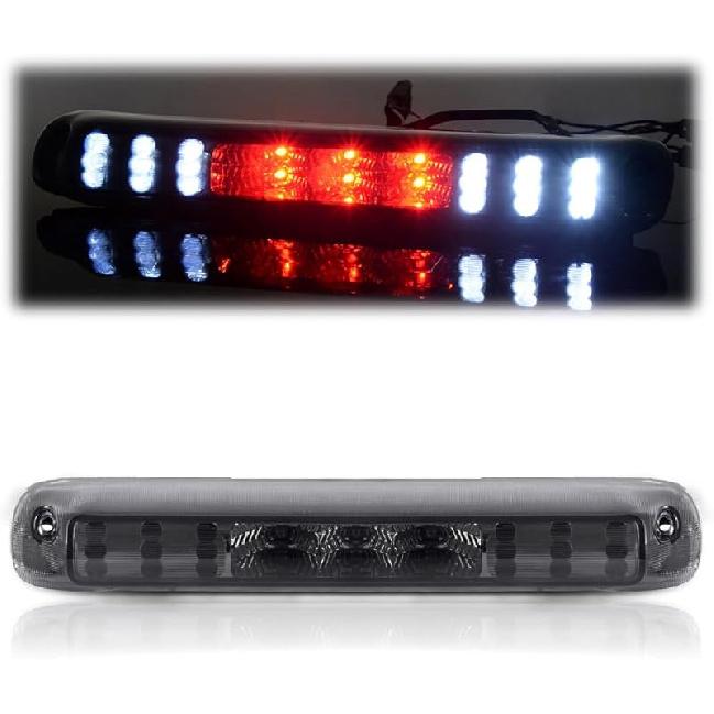 G-PLUS LED Third Brake Light Compatible With 1999-2006 Chevy Silverado/GMC Sierra 1500 2500 3500,3RD Cargo LED Tail Stop Lamps Clear Lens Chrome