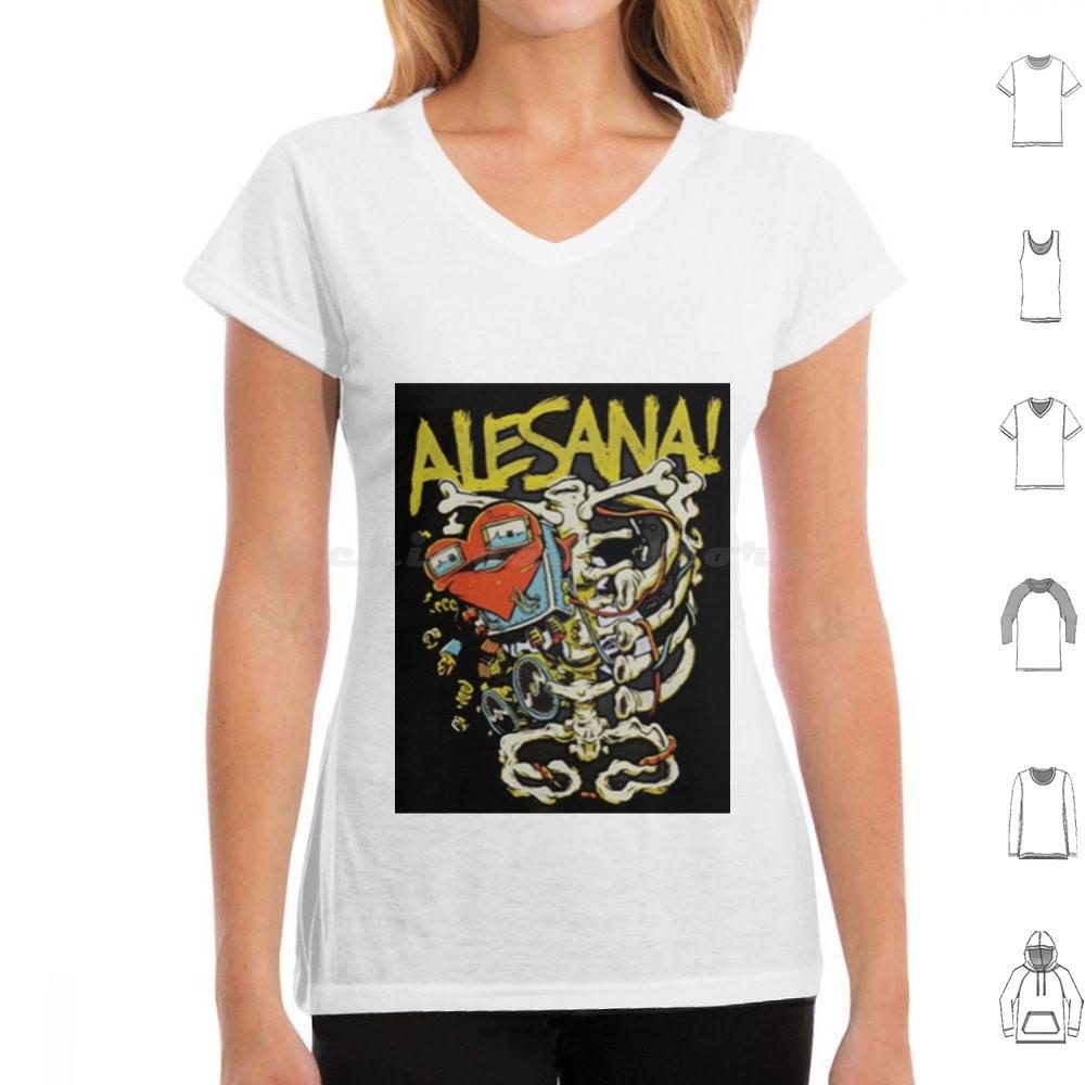 Alesana 12 T Shirt Big Size 100 Cotton Alesana Skeleton Heart Scene Emo Scenemo Punk Band Post Hardcore Hardcore Goth Gothic