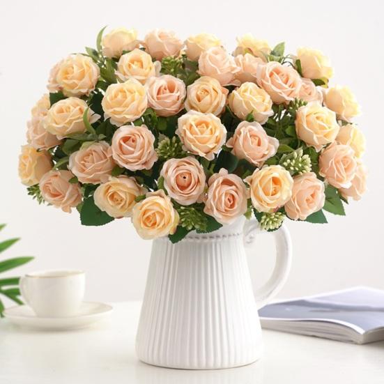 Привлекательные искусственные цветы, скрученные лепестки, гладкие на ощупь, декоративные